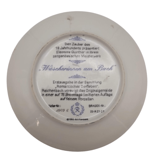 Reichenbach Washerwomen at the Stream Collector’s Plate “Wascherinnen am Bach”