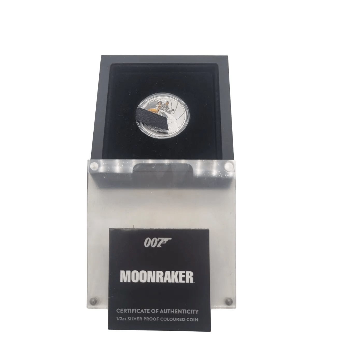 Moonraker 1/2 oz Silver Proof Coloured Coin – Perth Mint Australia – Official James Bond 007 Collectible