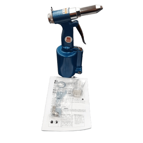 RS Pro Air Rivet Gun 739-8427 Blue With Accessories