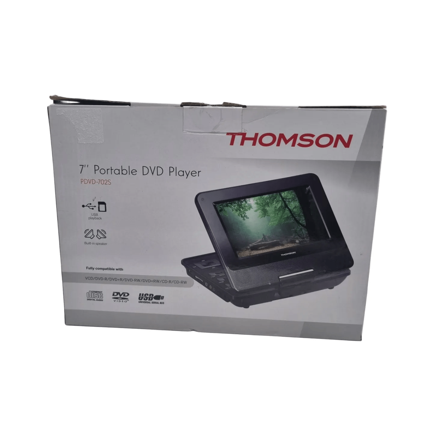 Thomson Portable DVD Player DVD-702S With Box, Power Cords and Manual (WR 1336952)