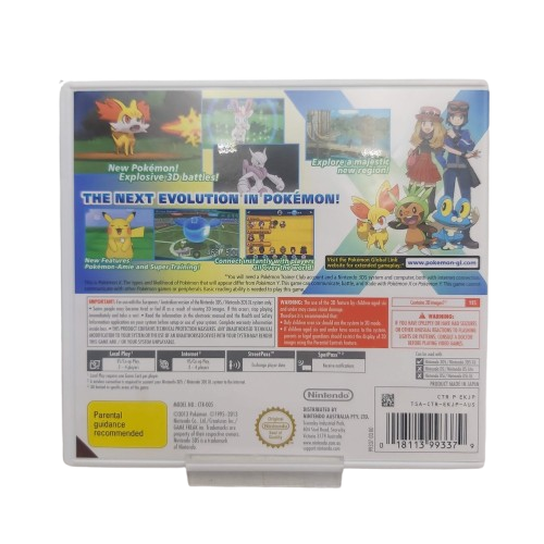 Pokemon X Nintendo 3DS in case (NA )