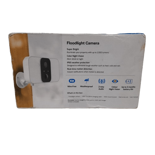 Laser LSH-FLCAM-1 Smart Home Battery Full HD Camera with Floodlight in Box Like New (JN)