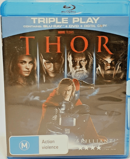 Thor Triple Play Blu Ray wity Blu ray + Dvd  + Digital Cop[y In good Condition