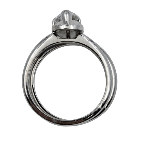 18ct White Gold 2-Ring Diamond Set – 1.01ct H/SI2 Pear Shape Diamond, 8 Stones Total – Size K – Valued at AUD $16,100