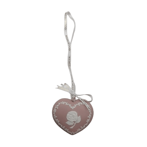 Wedgwood Pink Heart Rose 2010 Breast Cancer Ornament In Box