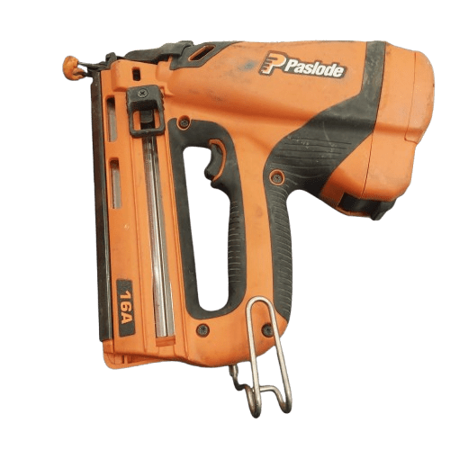 Paslode B20722 Bradder Trimmaster 16GA Kit, Acceptable Condition, Some Wear + Tear, With Hard Case, 2x Batteries, Charger, Safety Goggles, Manual, Short Brad Adaptor
