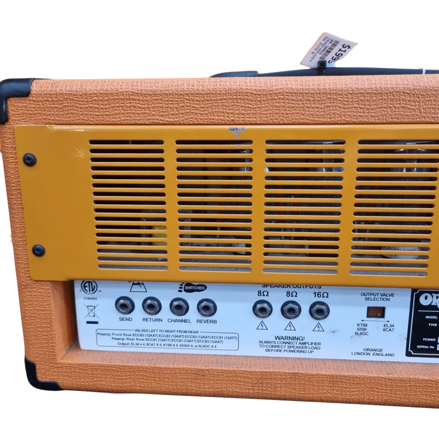Orange Rockerverb 100 MK II 2-Channel 100-Watt Guitar Amp Head 2010 – 2014  +Power (WR 1346512) *PICK UP ONLY*