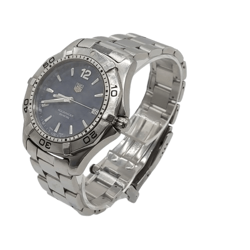 Mens Silver/Blue Tag Heuer Watch Aquaracer 300 Meters With Watch Box And Books (CP-1351895)