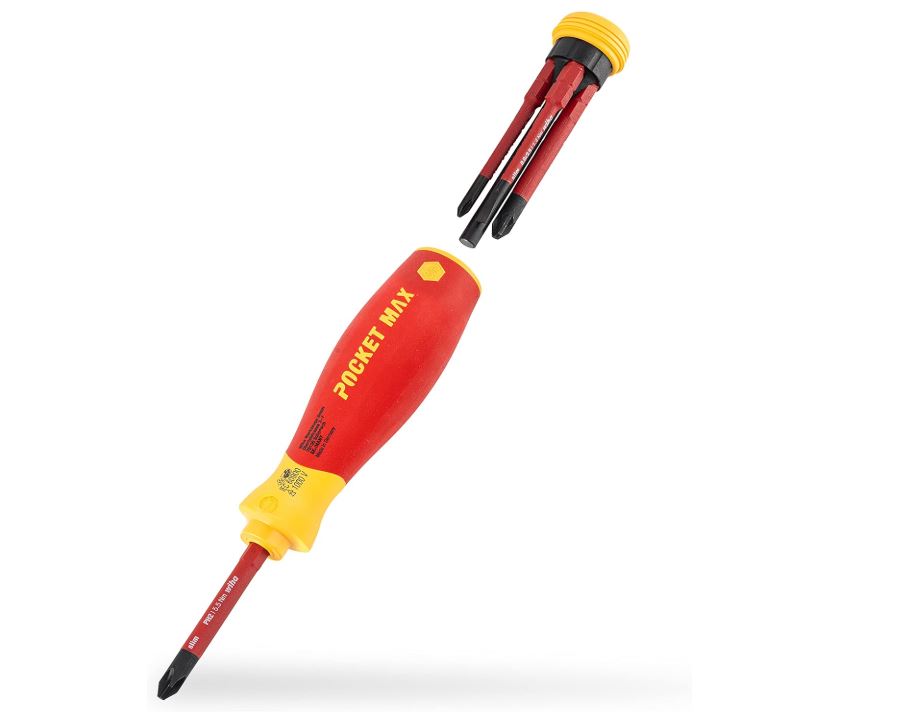 Wiha 45296 PocketMax Bitholding Screwdriver with Magazine