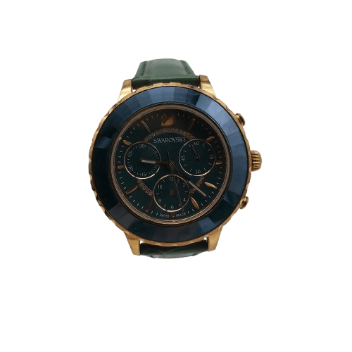 Ladies Green Swarovski Watch  *Scratch On Glass And Not Ticking