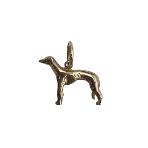 9ct Yellow Gold Greyhound Pendant – 2.0g – Approx. 1.7cm Long x 1.3cm Tall – 0.7mm Bail