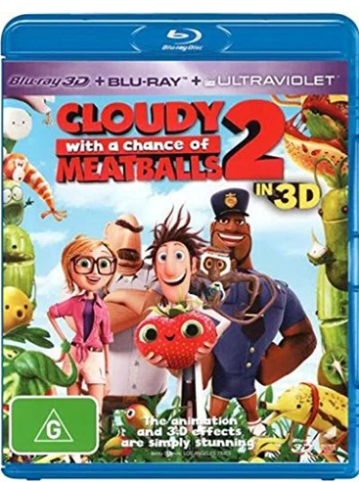 Cloudy With A Chance Of Meatballs 2 Blu Ray Good Condition