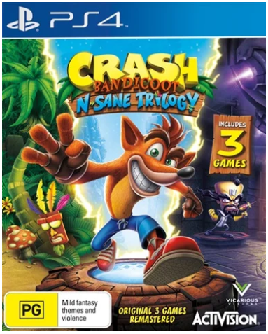 Crash Bandicoot N’Sane Triology Playstation 4 Game – Very Good Condition No Manual