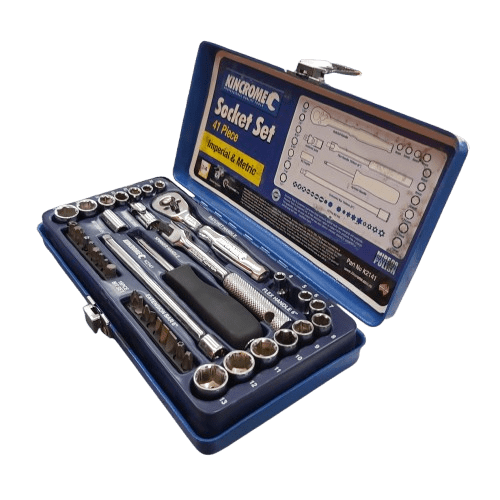 Kincrome K2141 41pc Imperial/Metric Socket Set Missing 5mm Socket, General Wear + Tear (CP 11346490)