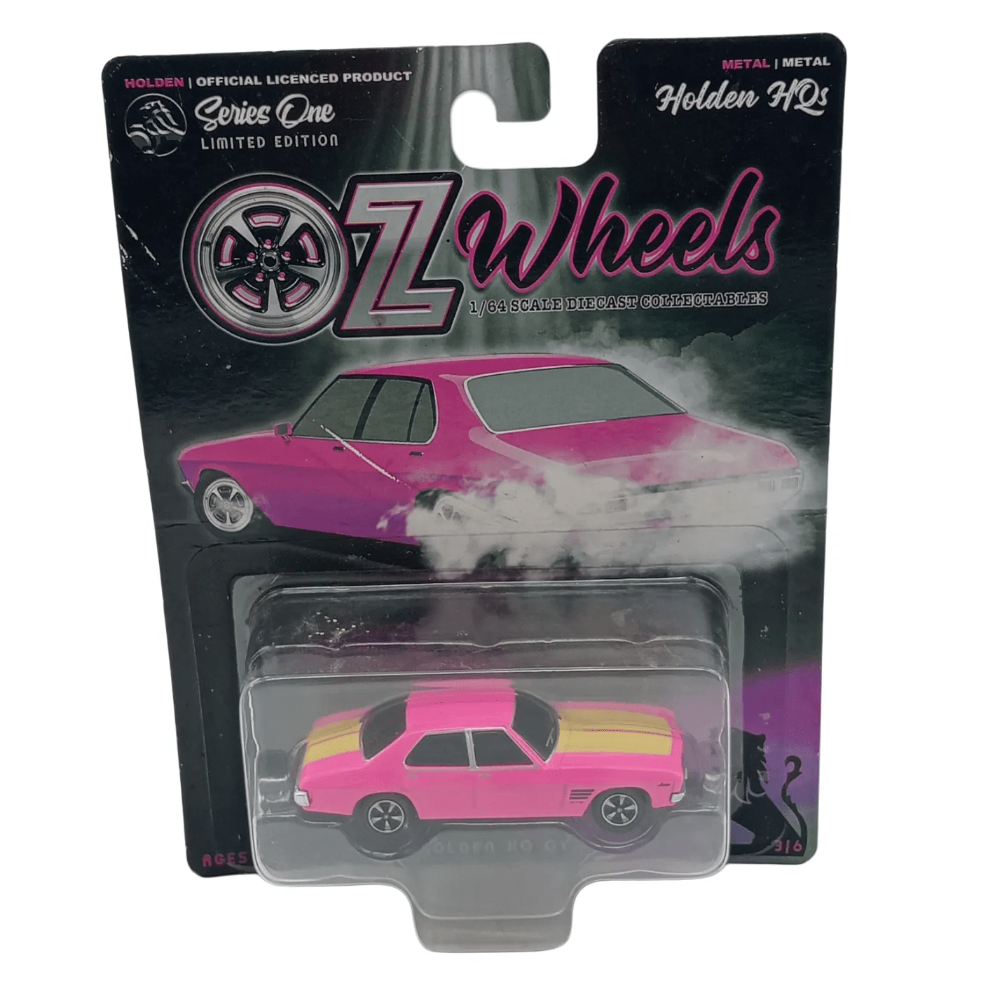 OZ Wheels Holden Pink OZ Wheels Holden HQS Series One Limited Edition (1:64 Scale, 3 of 6) – In Box     (WR 1340715)