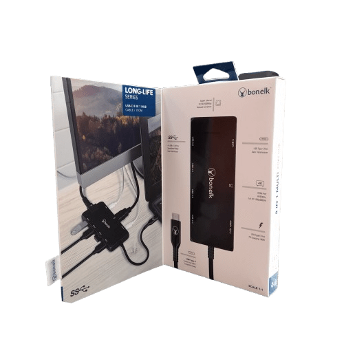 BONELK Long-Life USB-C to 8-in-1 Multiport Hub ELK-80053-R