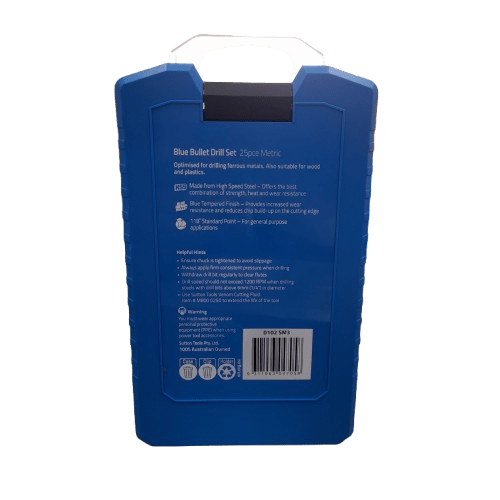 Sutton D102SM3 25 piece Blue Bullet Metric Jobber Drill Set