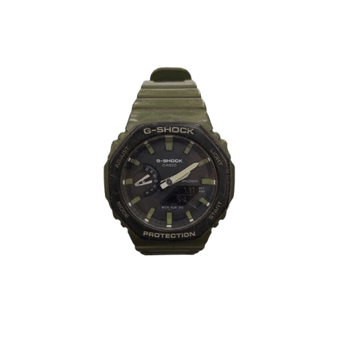 Casio G Shock protection GA2110SU Green Has A Scratched Face (WR)