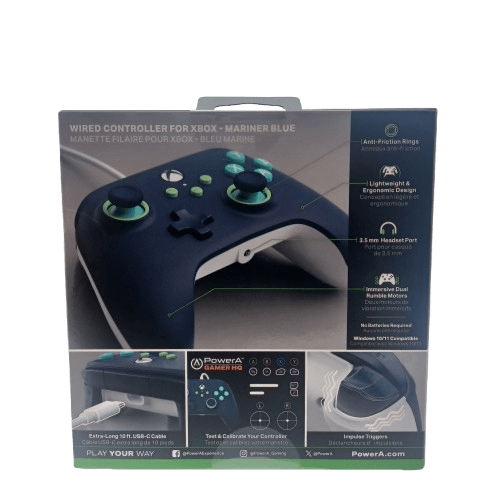 PowerA Wired Controller for Xbox Series X|S – Mariner Blue