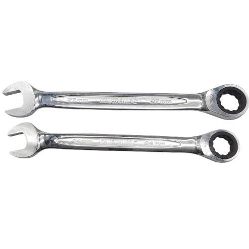 Kinchrome Spanners CR-V K3127 (27mm) & CR-V K31245 (24mm) Pair