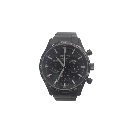 Seiko Chronograph 10 Bar Black Mens Watch 265165(NA)
