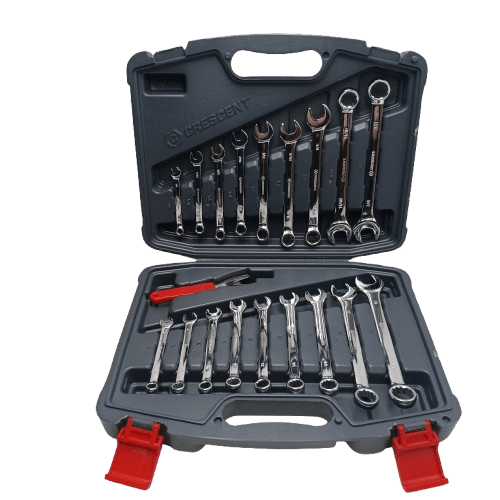 Crescent 19 Metric + Imperial Piece Spanner Set, Very Good Condition, In Hard Grey Case (NA 1366635) Crescent 19 Metric + Imperial Piece Spanner Set, Very Good Condition, In Hard Grey Case (NA 1366635)
