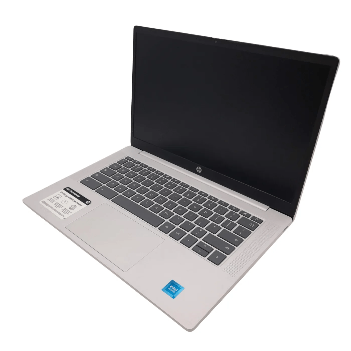 HP Chromebook Silver Laptop Intel N100, 4GB RAM, 64GB eMMC, 14″ HD 14A-NF0007TUD (2024 Model) – Charger Not Included