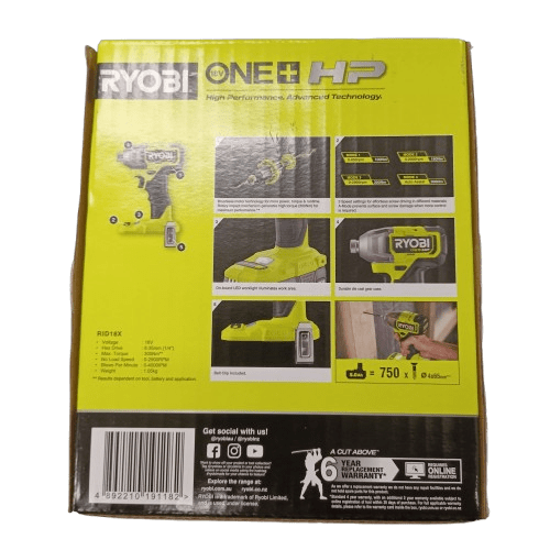 Ryobi 18V ONE+ HP Brushless 4 Mode Impact Driver – Skin Only In Box (LE1343466)