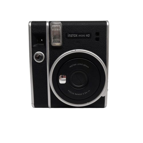 Fujifilm Instax Mini 40 Polaroid Camera Black with USB Cable (JN)