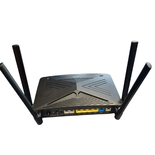 D-Link AX3000 Dual Band WiFi 6 VoIP Modem Router DSL-X3052E, Black, Very Good Condition, With AC Adaptor, Manual + Wifi Config Card (LE 1356401)