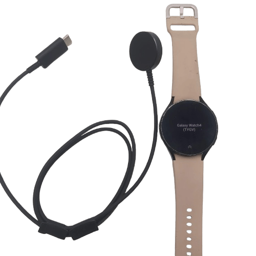 Samsung Galaxy Watch 4 with charger