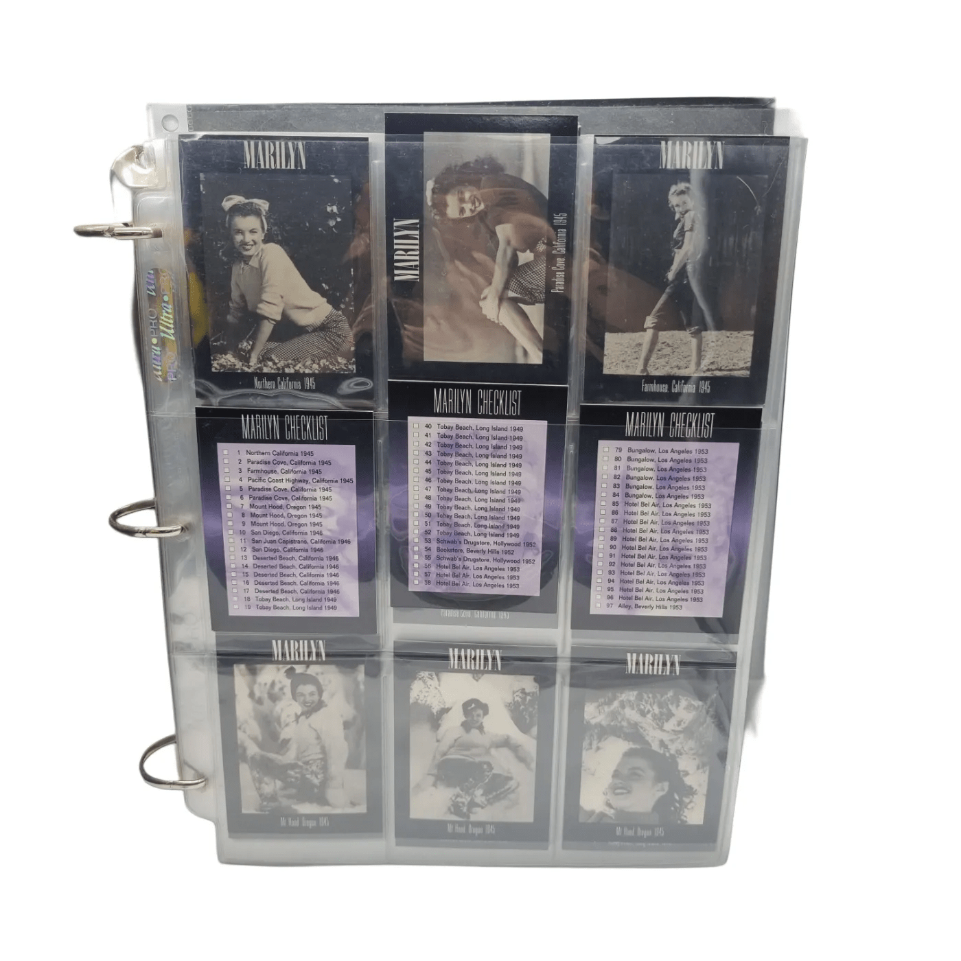 Marilyn Monroe Collector Mini Card Set – 1993 Series 1, 1995 Series 2 & 1996 Series 3 in Black Album (WR 1339089)