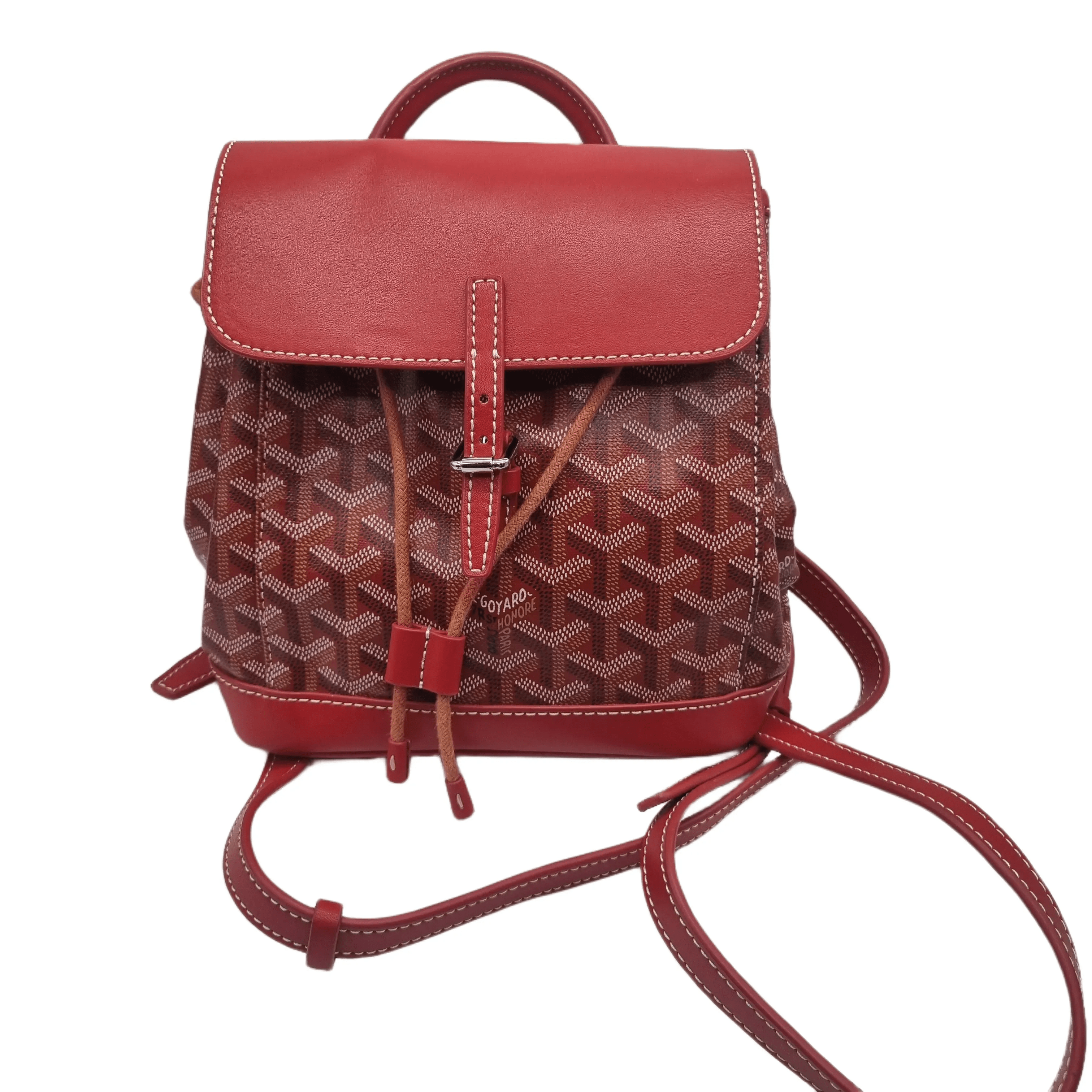 Goyard Goyardine Calfskin Mini Alpin Backpack Red + Dust Bag