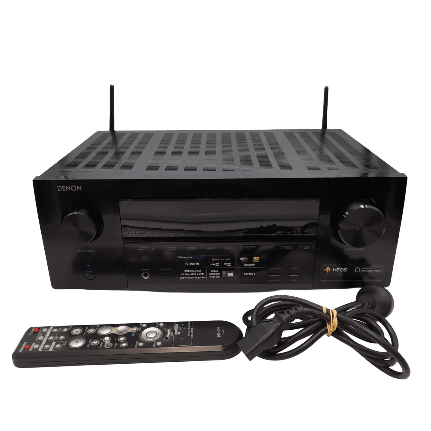 DENON AVR-X2500H 7.2ch 8K AV Receiver  With Remote And Power (WL 1346692)