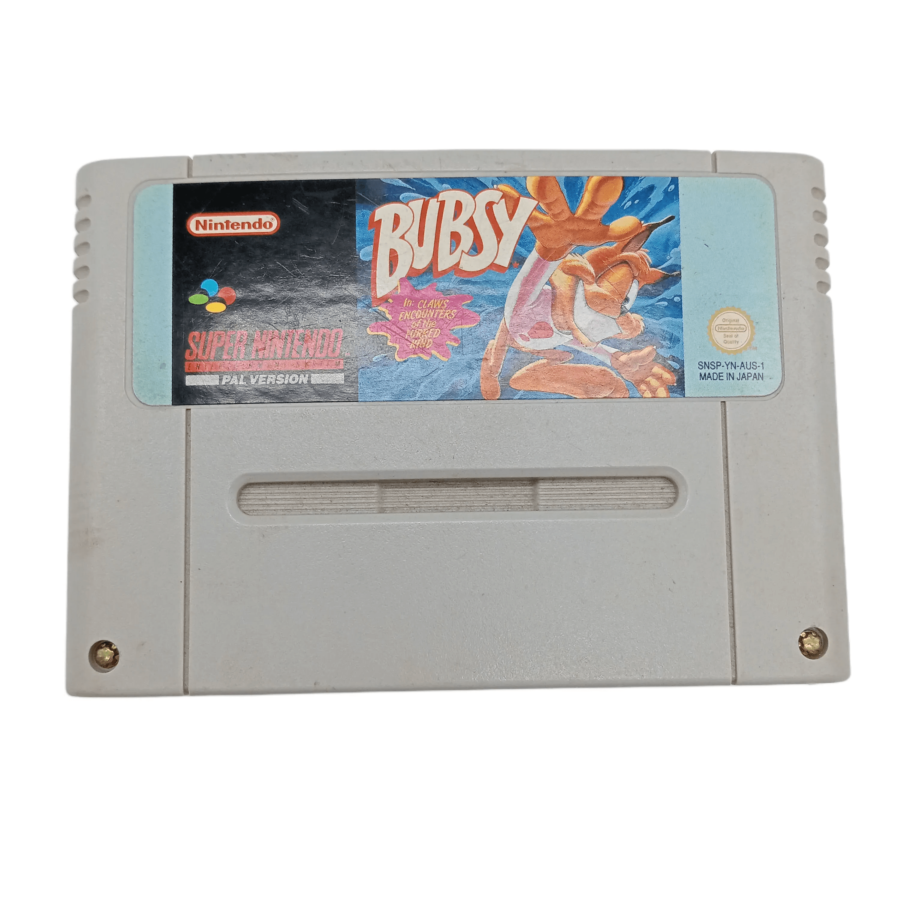Nintendo SNES Cartridge Bubsy in Claws Encounters of the Furred Kind