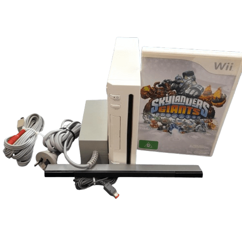 Nintendo WII Console RVL-001 With Cables Power Cord Motion Sensor White No Controller