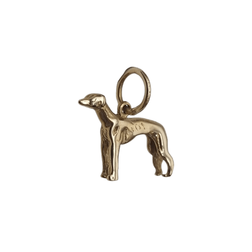 9ct Yellow Gold Greyhound Pendant – 2.0g – Approx. 1.7cm Long x 1.3cm Tall – 0.7mm Bail