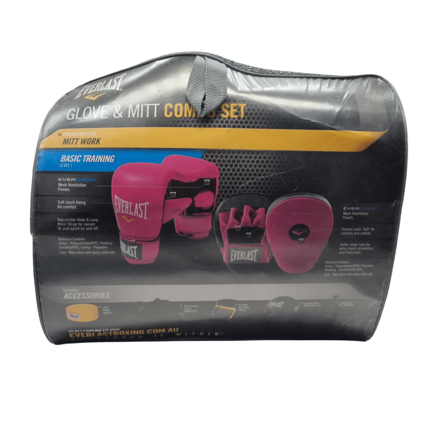 Everlast Boxing Set Pink Glove and Mitt Combo Set – (WR 1353694)