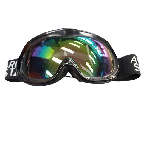 Unisex Arctic Star Snow Goggles, Black, Polarised Lens, With Spare Lens & Soft Carry Bag, Some Light Scratches To Lens