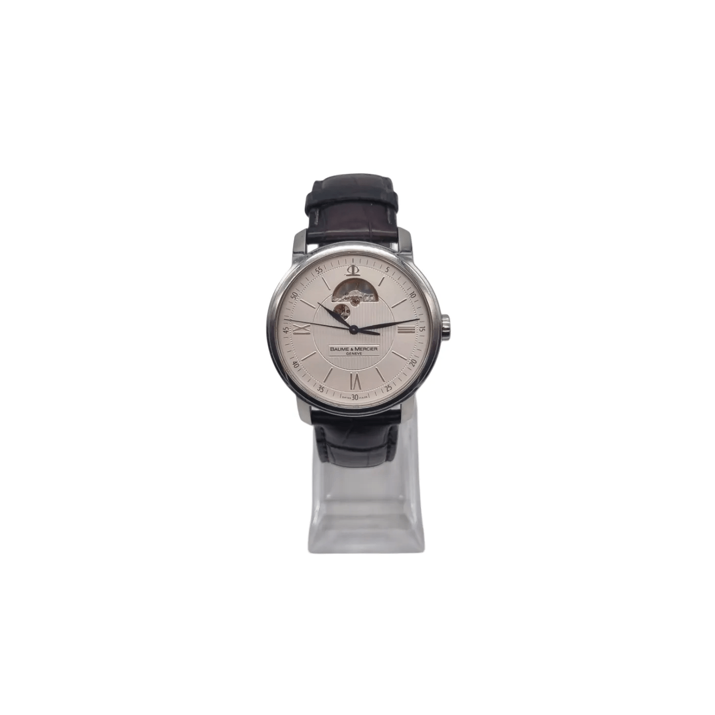 Baume & Mercier Men’s Swiss Watch Geneve 1830 With Brown Leather Band (No Box)