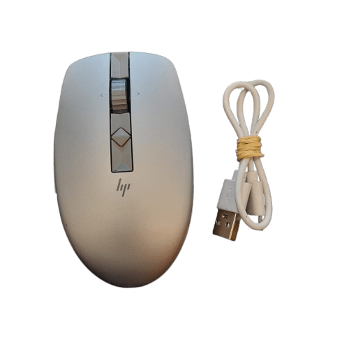 HP 710 Rechargeable Silent Bluetooth Mouse – Silver – With Charger Cord Only