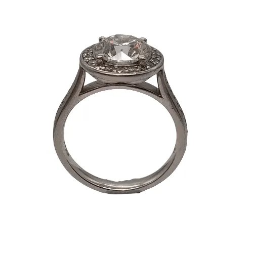 Ladies 18ct Platinum 33 Diamonds & Lab Grown Diamond Ring – LG TDW 2.00ct Diamonds TDW 0.32ct – M 6 With Valuation