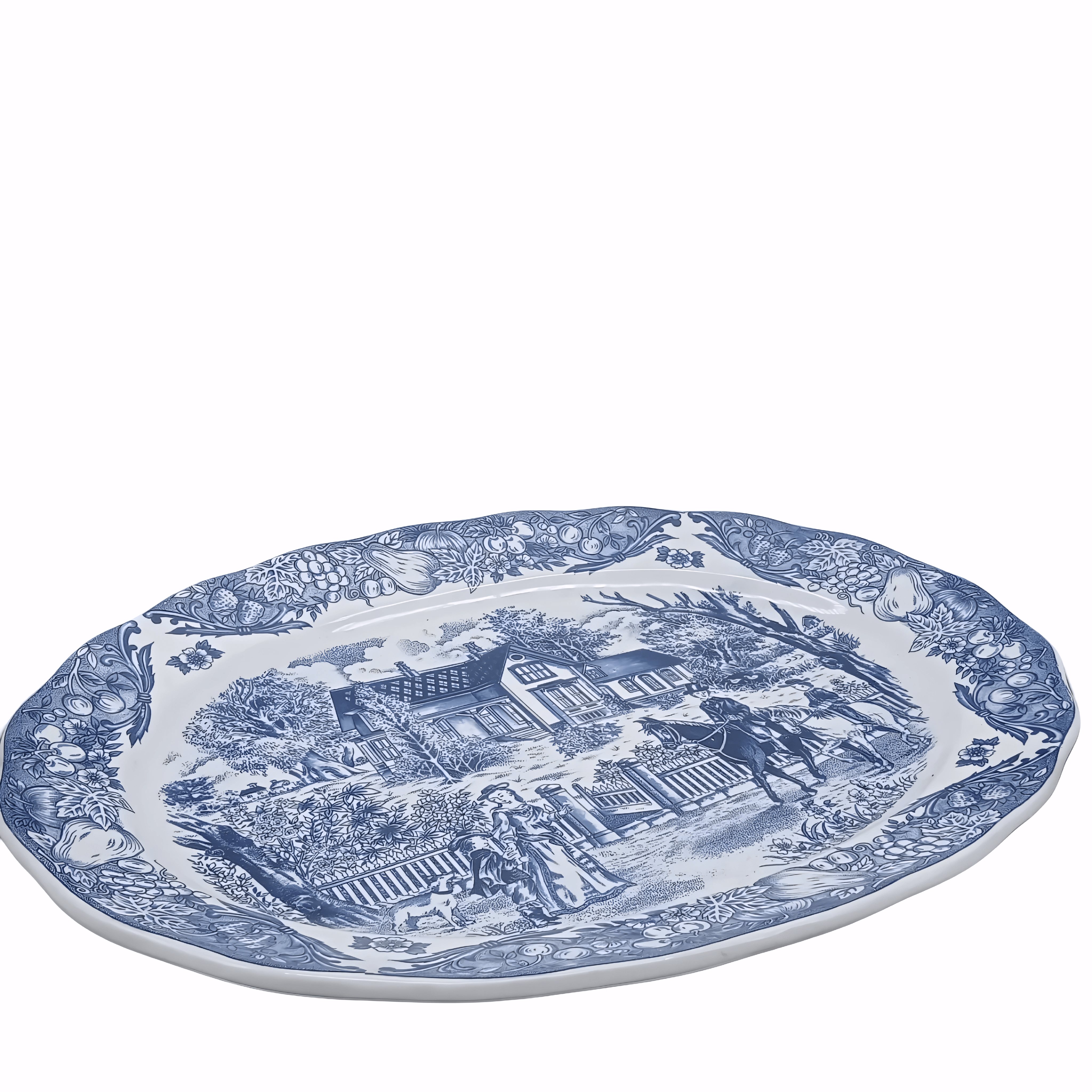 China Blue Decorative Plate – Classic Porcelain Design (WR 1346884)