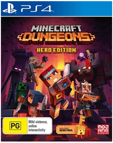 Sony Playstation 4 Minecraft Dungeons: Hero Edition, Very Good Condition, With Case No Manual (CP 1224318)