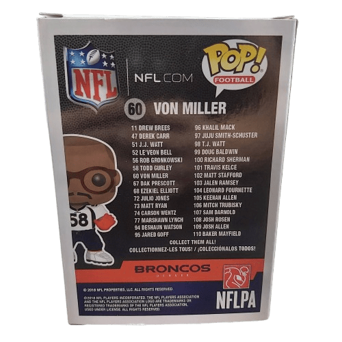Funko Pop! Vinyl Football Series – NFL Denver Broncos #60 Von Miller Very Good Condition In Box