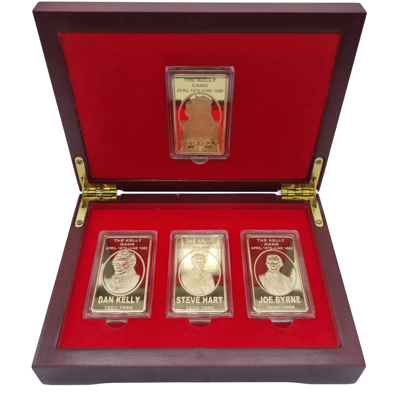 Ned Kelly Ingots Red/Gold – Set of Four with COA in Box (WR)