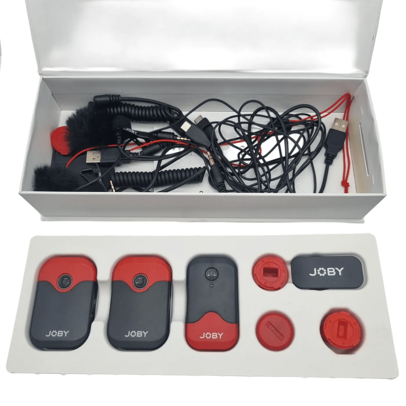 JOBY Wavo Air Wireless Microphone Kit In Box + Attachments