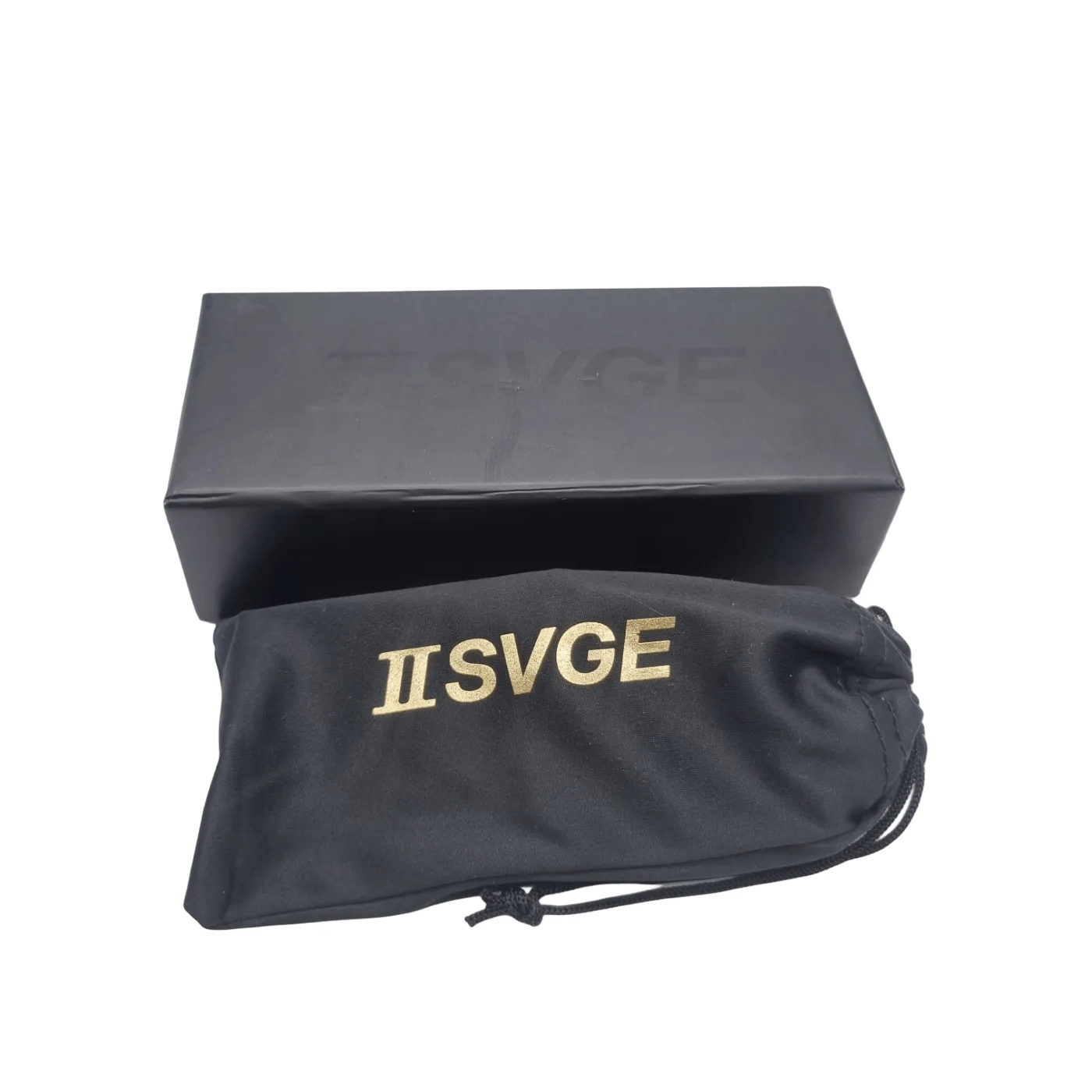 IISVGE Sunglasses Cat 3 Black/Gold + Box + Sunglasses Case (WR )