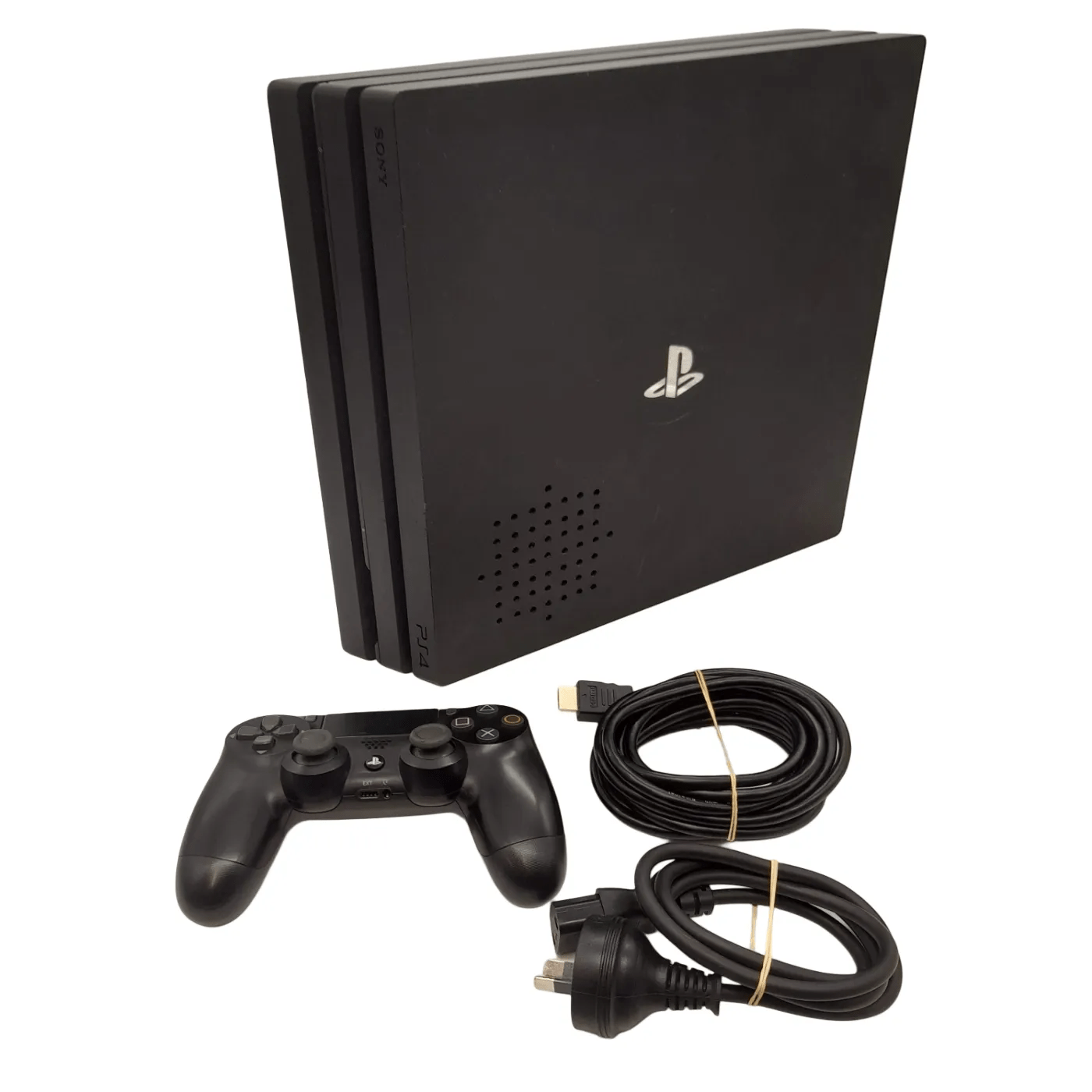Sony Playstation 4 Pro 1TB Console – CUH-7002B + Controller + Power + HDMI *Missing Plastic Back Plate* (WR 1345992)