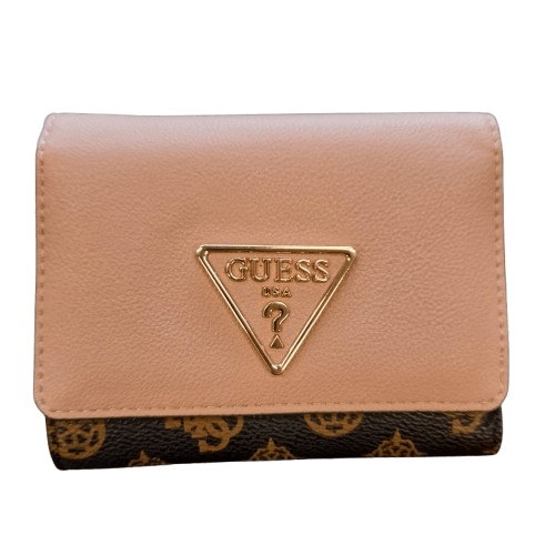 GUESS Maddy Small Trifold Wallet – Pink/Brown Monogram
